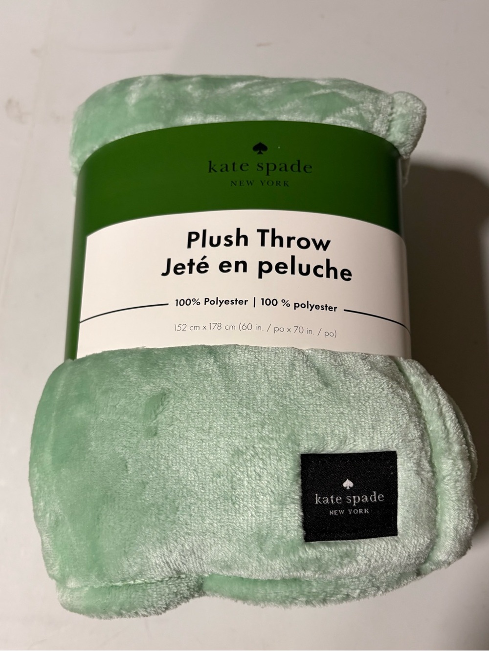 Kate Spade Large Plush Blanket Throw Soft Cozy Luxury Home Decor New in Package